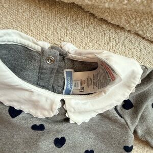 Jacadi Gray and Navy Heart Dress